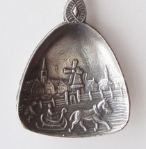 Collector Souvenir Spoon Netherlands Holland Windmill Figural Horse Sleigh Bowl - £11.98 GBP