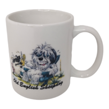 Rosalinde Old English Sheepdog Coffee Mug Cup White Porcelain - £7.82 GBP