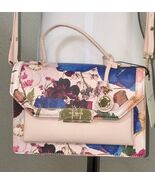 Ted Baker London Crossbody Bag  Pale Pink Purple Blue Floral Gold Hardwa... - $177.43 CAD