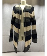 Love Stitch Striped Cardigan Sweater Womens Medium Careerwear KG - $24.42 CAD