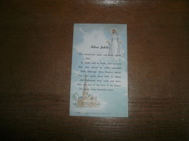 Old Prayer Card , Silver Jubilee , The Bretching Line , USA , 177A - $5.00