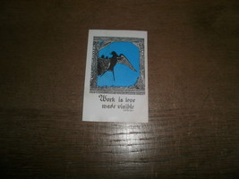 Old Prayer Card , Gribran ,  The Scriptorion , Work Is Love Made Visible - $2.00