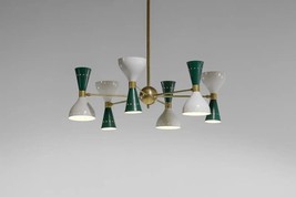 1950s Diabolo Modern Italian Chandelier in the Style of Stilnovo Vintage Design - £305.55 GBP