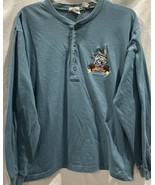 Vtg Looney Tunes T-Shirt Long Sleeve Bugs Bunny Safari Embroidered 90s M... - $26.97 CAD