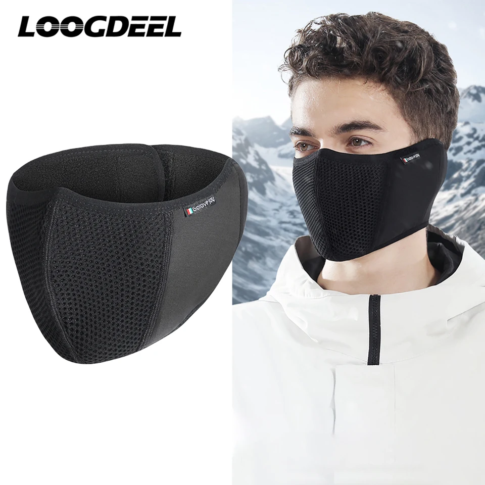 LOOGDEEL Winter Unisex Warm Fleece Mask Windproof Cycling Facemask Anti Dust - £14.25 GBP