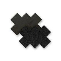 B-SIX Nippies Basic Black Cross Nipple COVERS/PASTIES Size B - £8.55 GBP