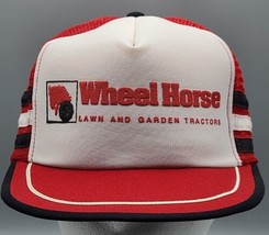 VINTAGE Wheel Horse 3 Stripe Mesh Snapback Trucker Hat/Cap, Made in USA,... - £110.31 GBP