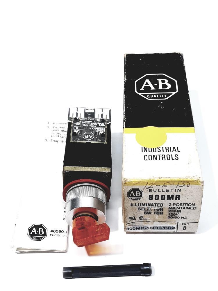 Allen-Bradley 800MR-16HD2BRA Illuminated Rotary Switch 110-120V  - $65.70