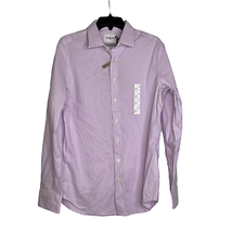 Goodfellow &amp; Co. Dress Shirt Size Medium Standard Fit Violet White Check... - £14.70 GBP