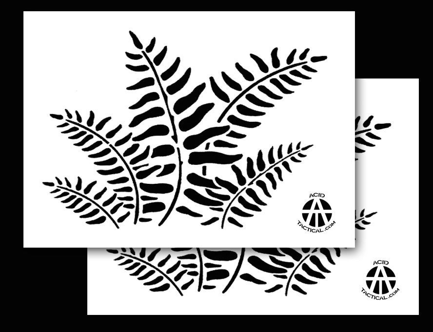 2Pack! Vinyl Airbrush Stencils 10 Mil Camouflage Duracoat 9x14&quot; (Fern Camo) - $11.99