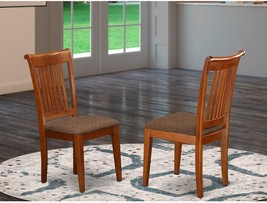 East West Furniture Kitchen Dining Chairs, Set Of 2, Saddle Brown - $173.99