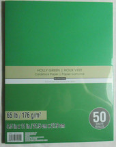 Recollections Cardstock Paper 8 1/2&quot; x 11&quot; 50 Sheets single color HOLLY ... - £12.08 GBP