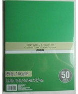 Recollections Cardstock Paper 8 1/2&quot; x 11&quot; 50 Sheets single color HOLLY ... - $25.84 CAD