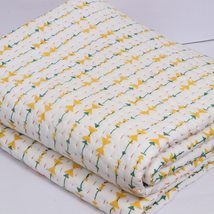 INDACORIFY Flower Print Kantha Quilt Blanket Bohemian Bedding Bedspread Size 90X - £63.94 GBP
