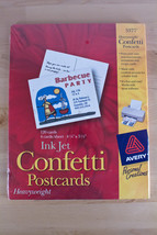 Avery Personal Creations Ink Jet Confetti Heavyweight Postcards 4-1/4X5-... - $9.80