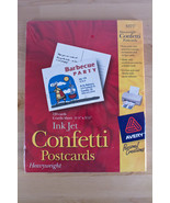 Avery Personal Creations Ink Jet Confetti Heavyweight Postcards 4-1/4X5-... - £7.70 GBP