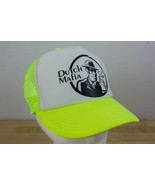 DUTCH BROTHERS COFFEE LOGO TRUCKER HAT CAP SNAP BACK NEON YELLOW WHITE - £11.20 GBP
