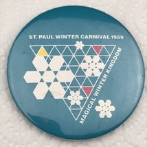 Saint Paul Winter Carnival 1989 Pin Button Vintage  Minnesota 80s Magical - $9.95