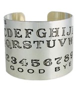 OUIJA SPIRIT BOARD WIDE CUFF BRACELET Bangle Silver Tone Jewelry NEW Occ... - $373.46 MXN