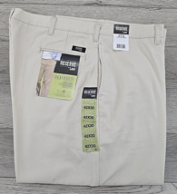 Men&#39;s Reserved by Lee Tan Wrinkle Resistant Flat Front Pants - Sz 42 x 30 - $24.18