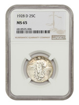 1928-D 25C NGC MS65 - £446.46 GBP