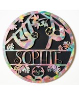 Sloth personalized name wall hanging Custom sign laser cut art gift - £27.40 GBP