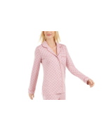 Alfani Women&#39;s Super-Soft Printed Long Sleeve Pajama Top, Pink, Size L - £10.06 GBP