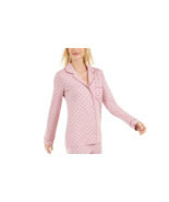 Alfani Women&#39;s Super-Soft Printed Long Sleeve Pajama Top, Pink, Size L - $12.87