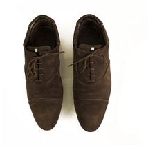 Louis Vuitton Men&#39;s Brown Damier Embossed Oxfords Rubber Sole Lace Up Sh... - $306.82 CAD