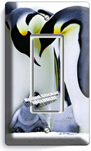 King Penguins Couple Baby Single Gfci Light Switch Wall Plate Cover Room Decor - £8.98 GBP