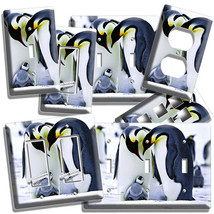 King Penguins Couple And The Cute Baby Light Switch Wall Plate Outlet Room Decor - £14.23 GBP+