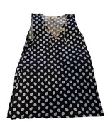 Michael Kors Navy Print Tank Top Size Medium Light Gold Chain Polyester - €10,23 EUR