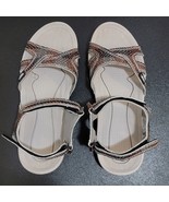 Muk Luk Sport Multicolor Hook Loop Faux Leather Sandals Women&#39;s 8.5 - $22.80