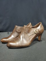 Cole Haan Nikeair Wendy Booties Brown Leather Ankle Boots Shoes Size 7 B - $36.42