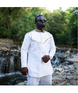 Men Long Sleeve Shirt and Trousers Men African Clothing African Clothing... - $116.37 CAD+