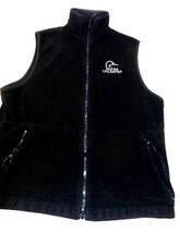 Ducks Unlimited Black Fleece Vest M Sleeveless Full-Zip With Pockets Men... - $14.11