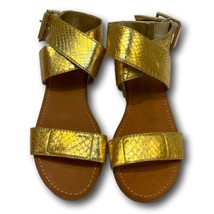 Vince Camuto Gold Sandals Flats Size 6 EU 36 Gladiator - £29.93 GBP