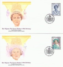 5 Fdc British 1990 Her Majesty The Queen Mother&#39;s 90TH Birthday Duchess York 200 - £9.34 GBP