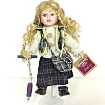 Collectible Memories Porcelain Doll Bailey With Scooter 12&quot; Tall Blonde Toy - £8.79 GBP