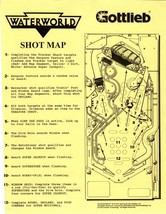 Waterworld Pinball FLYER Original UNUSED 1995 Playfield Shot Map Instruc... - $25.18