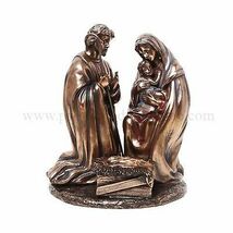 HOLY FAMILY MARY JOSEPH MIRACLE BIRTH OF JESUS STATUE BETHLEHEM NATIVITY... - $106.50 CAD