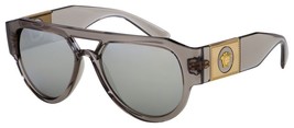 VERSACE VE4401 53416G Transparent Grey Pilot Men&#39;s 57 mm Sunglasses - £117.54 GBP