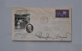 Humphrey Bogart Signed Fdc Envelope - 50th Anniversary Of Motion Pictures w/COA - £1,246.66 GBP