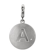 Sterling Silver Initial &#39;A&#39; 0.005ct Diamond Disc Charm - $122.00