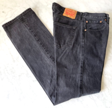 Levi&#39;s 501 Button Fly Denim Jeans Black - Mens W33 x L34 - $47.45
