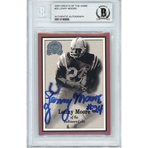 Lenny Moore Baltimore Colts Auto 2000 Greats of the Game Autograph Card Beckett - £79.30 GBP