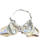 Vintage Smoothie Backless Ivory Lace Satin Bra 36C Adjustable Straps - $32.54 CAD