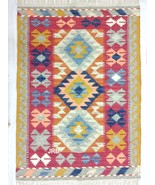 Hand Woven Flat weave Kilim Rug for Living Room Bedroom Carpet 5x8 Rug H... - $215.62+