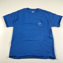Guy Harvey Shirt Mens Large Royal Blue Marlin Swordfish Graphic Crew Nec... - $16.82