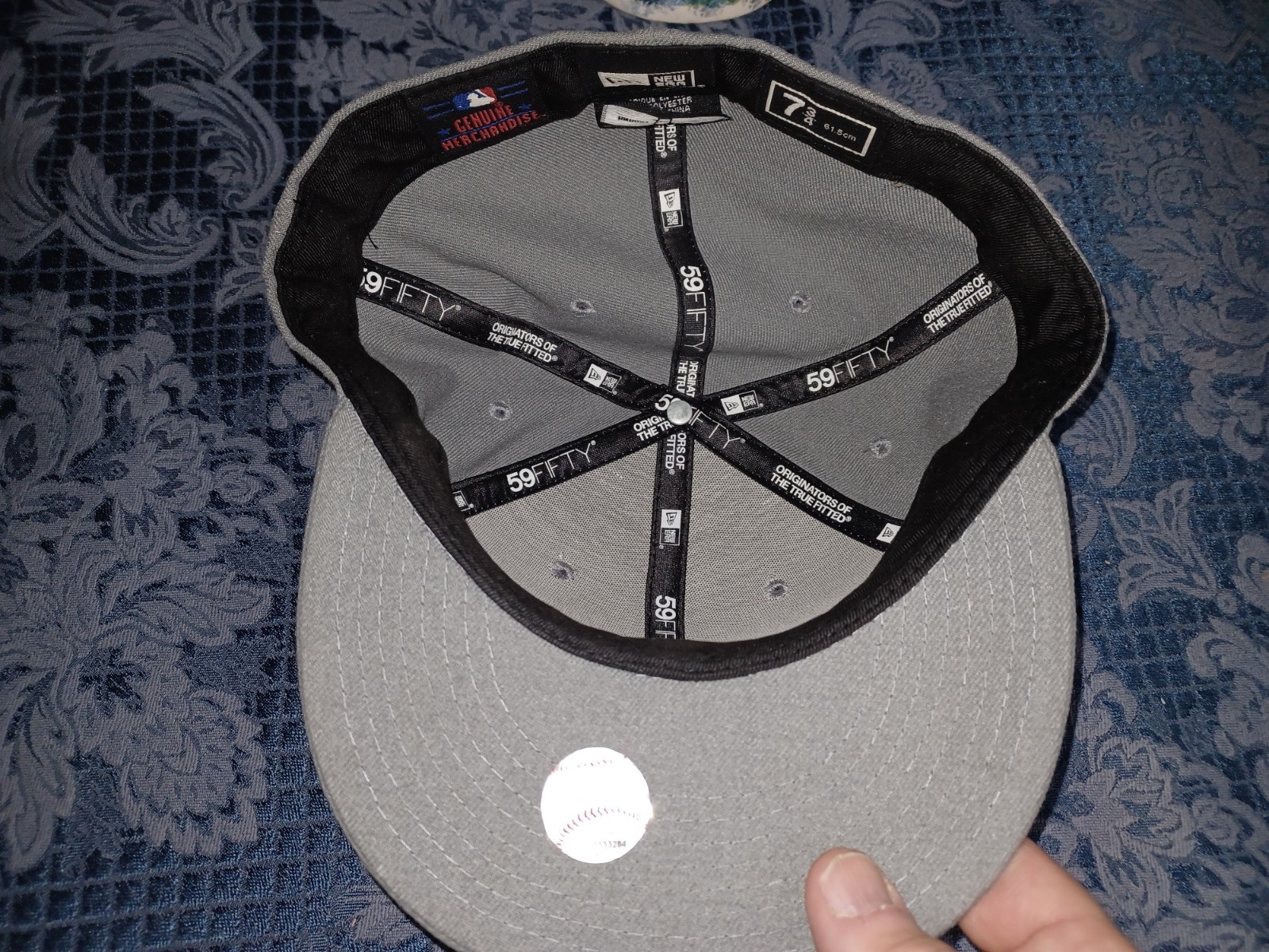 Cleveland Indians Grey Gray Wahoo New Era 59FIFTY Fitted Cap Hat 7 3/4 Item image 5